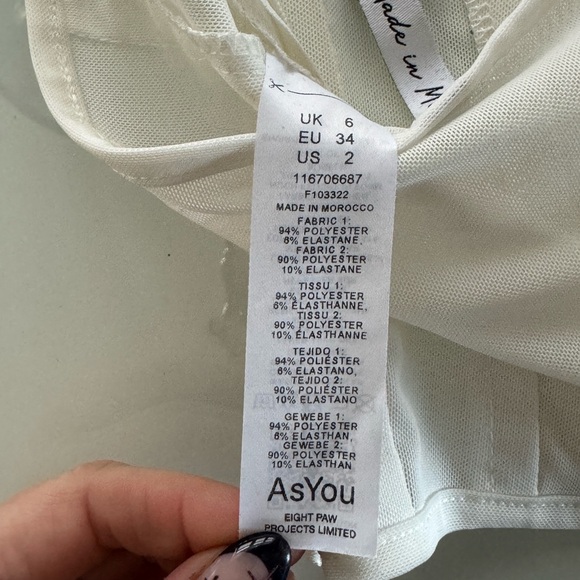 Asyou white crop top in XS from asos - Picture 2 of 2